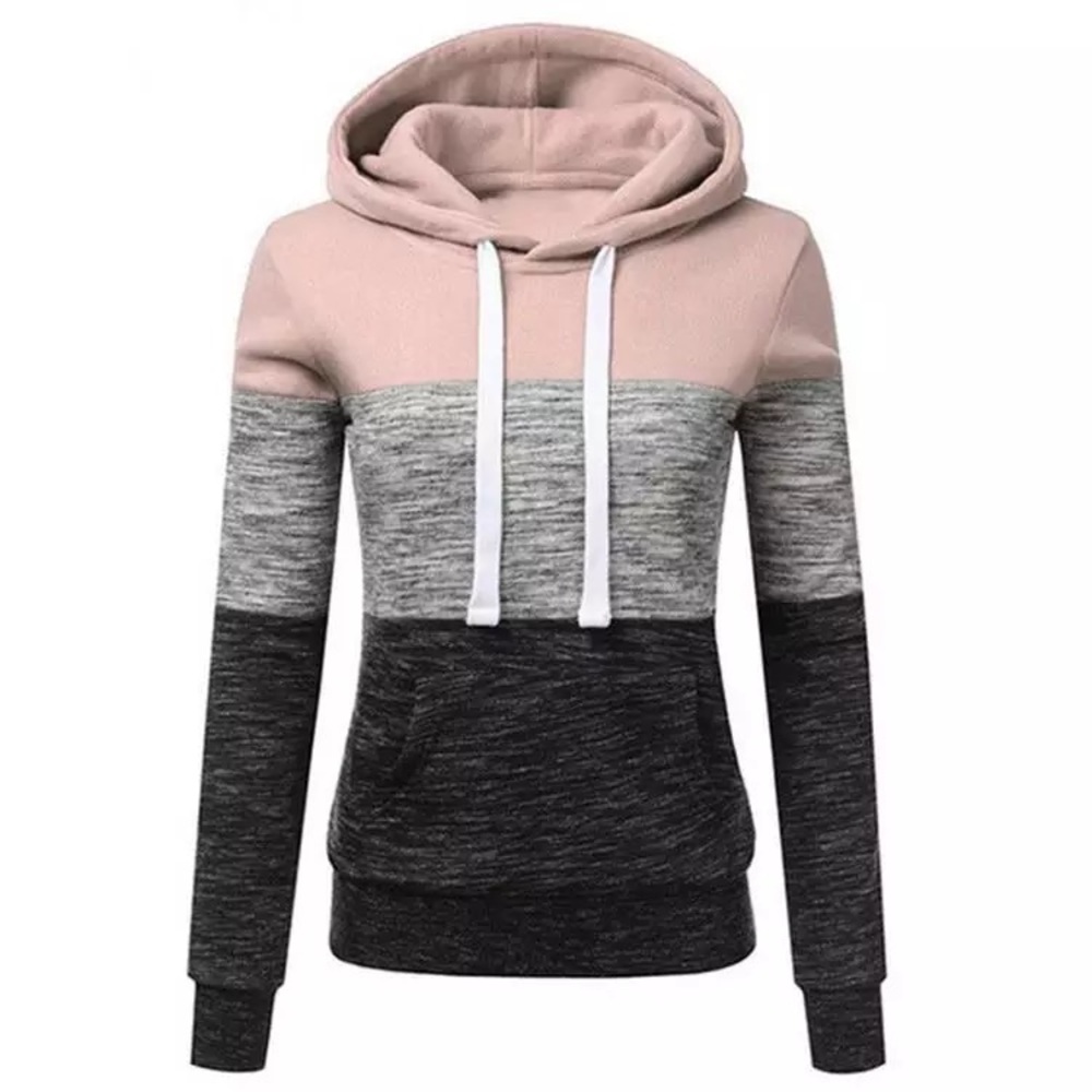 Slim Fit Colorblock Drawstring Hoodie - Picture 2 of 3